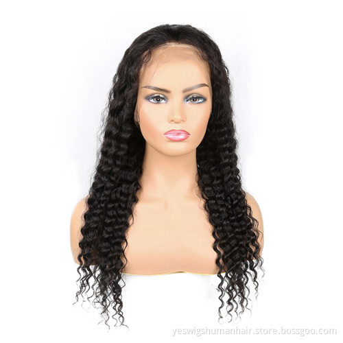 Short 10 12 Inch Indian Human Hair Swiss Lace Wig For Women Loose Deep Indian Hair Lace Frontal Wig Wholesale Vendor From China